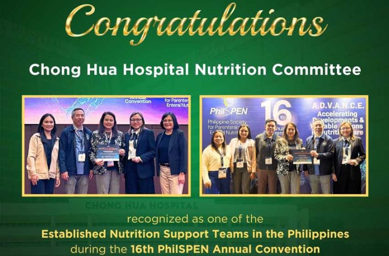 Congratulations! Chong Hua Hospital Nutrition Committee