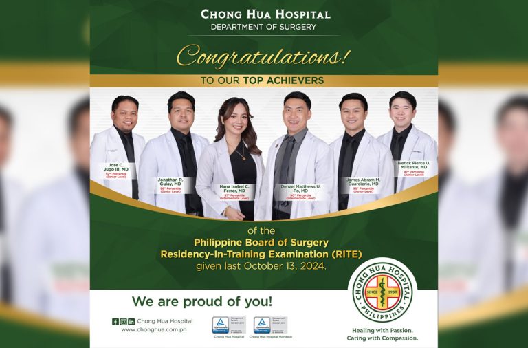 Congratulations, Doctors! Your Chong Hua Hospital Family celebrates with you!