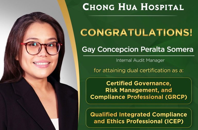 Congratulations to our Internal Audit Manager, Ms. Gay Concepcion Somera