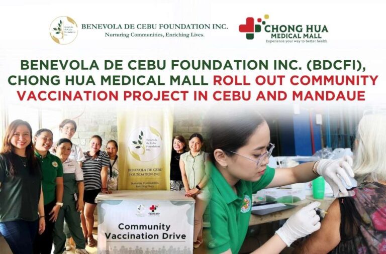BDCFI, Chong Hua Medical Mall Roll Out Community Vaccination Project in Cebu and Mandaue
