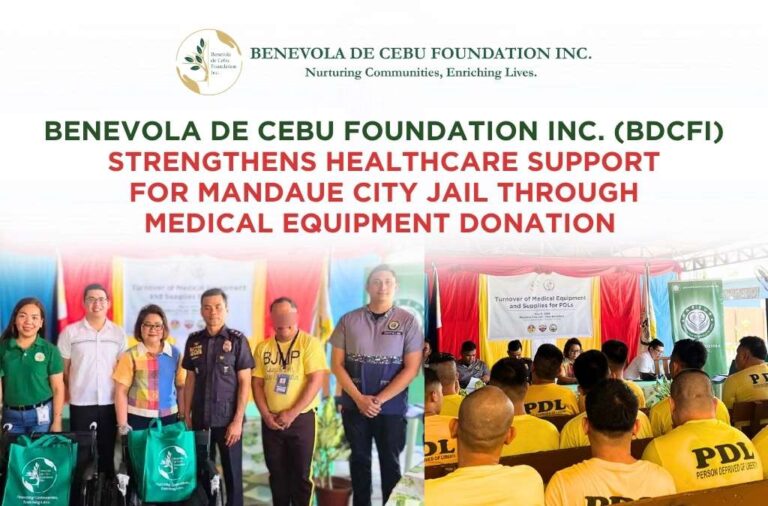 BDCFI Strengthens Healthcare Support for Mandaue City Jail Through Medical Equipment Donation