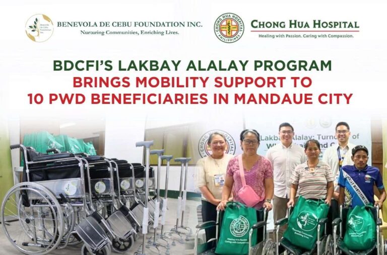 BDCFI’s Lakbay Alalay Program Brings Mobility Support to 10 PWD Beneficiaries in Mandaue City