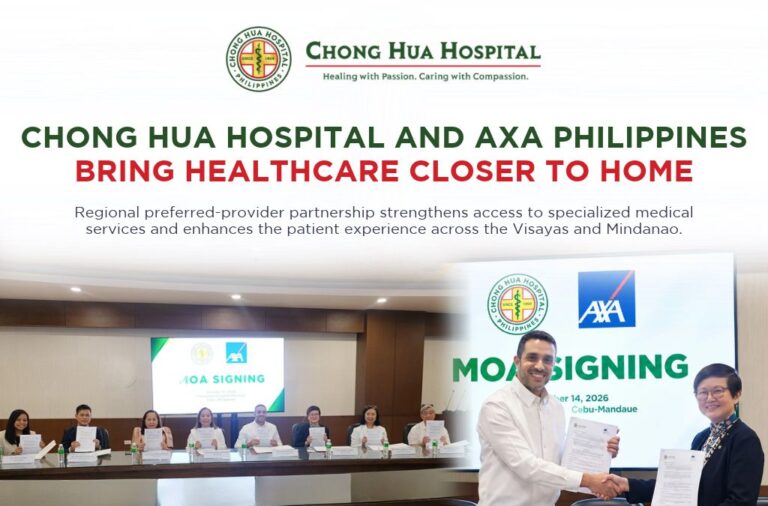 Chong Hua Hospital and AXA Philippines Bring Healthcare Closer to Home